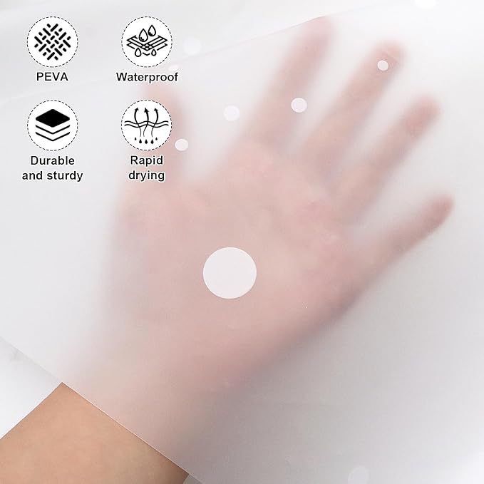 PEVA Shower Curtain, 72 x 72 Water Repellent Premium Bathroom Shower Curtain with 3 Magnetic Weights for Shower Stall, Bathtubs (Galaxy)