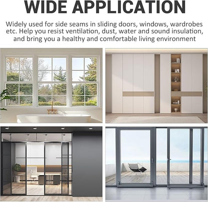 Weatherproof Self-Adhesive Soundproofing Door and Window Seal - 16.5 Ft Gray Insulation Strip, 0.3" Wide x 0.2" Thick, Energy-Efficient Draft Blocker for Wind, Dust, and Noise Protection