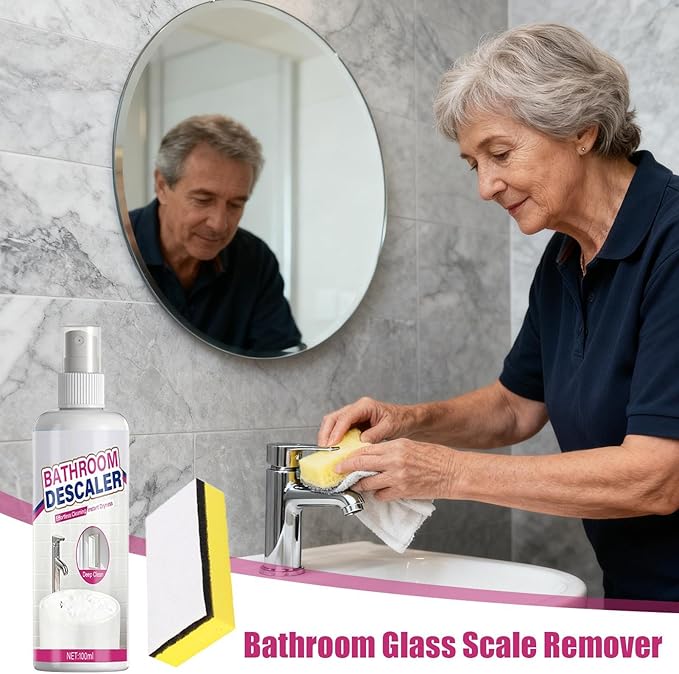Powerful Foam Cleaner, Bathroom Descaler Agent, 100ml Stain Remover with Fast Action, Multi- Cleaning Solution, Toilet Cleaner with Easy Spray, Bathroom Tool for Sink and Bathtub