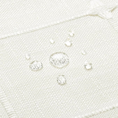 MitoVilla No Hooks Needed Boho Farmhouse Shower Curtain with Snap-in Liner, Cotton Linen Fabric Shower Curtains with Tassels for Rustic Neutral Bathroom Decor, Ivory, 72 x 74