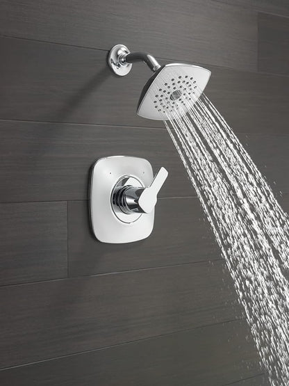 Delta Modern 14 Series Shower Faucet Set, Chrome Shower Head and Handle Set, Valve Trim Kit, Chrome T142339-PP (Valve Not Included)
