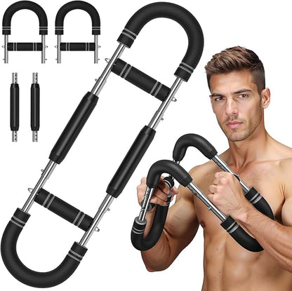 Twister Arm Trainer,40-120lbs Adjustable Chest Workout Equipment,Arm Chest Trainer for Men,Shoulder Muscle Training Portable Spring Resistance Detachable Home Fitness