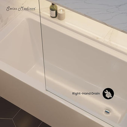Voltaire 60" X 32" Right-Hand Drain Alcove Bathtub with Apron