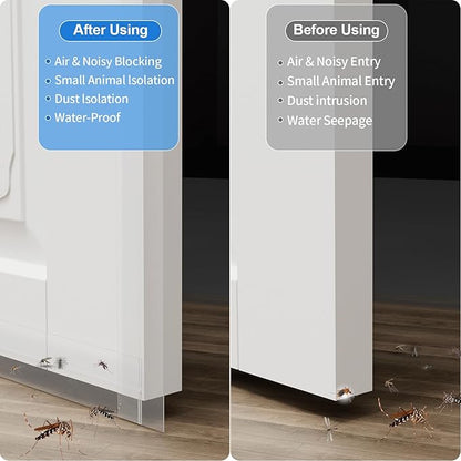 Best Door Weather Stripping Extra Thick 2mm Door Draft Stopper Silicone Seal Strip, Draft Seal Tape for Doors Windows and Shower Glass Gap 2 Inch(W) x 20 FT(L)