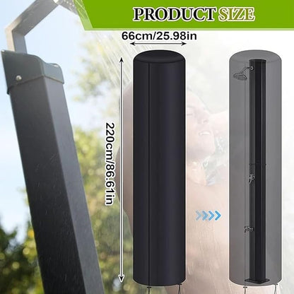 Outdoor Solar Shower, Heavy Duty Cover, 90.6x26.4 Inches Protective Cover with Windproof Design, Durable Material Shield, Camping Gear with Easy Installation, Adventure Supplies for Patio