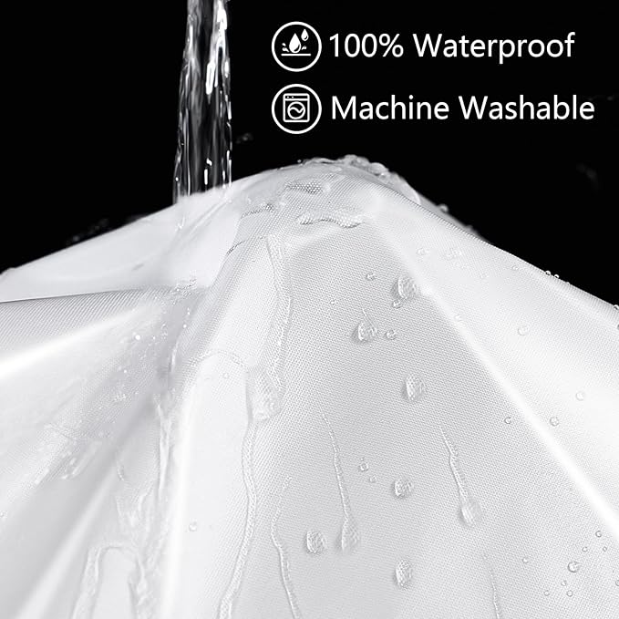 VANZAVANZU Hookless Shower Curtain with Mesh Top and Snap in Waterproof Liner, Waffle Weave, Weighted Magnets Hem, Machine Washable, 72 x 75 Inches – (Green)