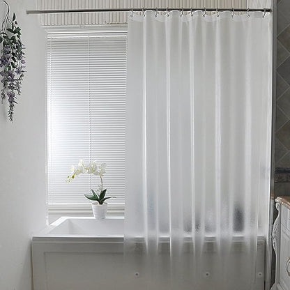 AooHome Shower Curtain Liner - 8G Eva Heavy Duty Frosted Bathroom Plastic Shower Liner with Rustproof Metal Grommets and 5 Bottom Magnets, Thickness, Water Repellent, Semi-Transparent, 72 x 75 Inch