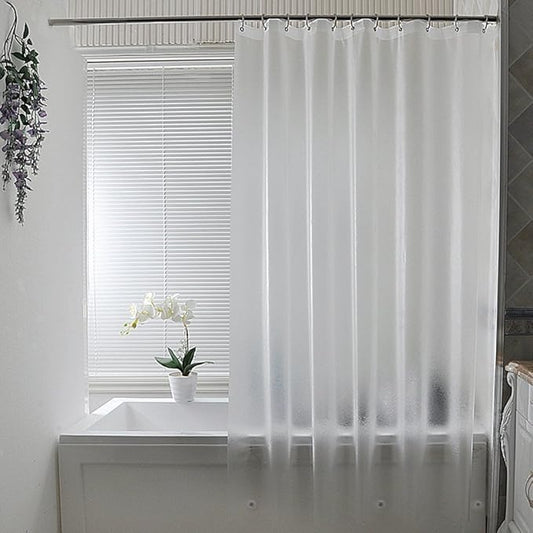 AooHome Shower Curtain Liner - 8G Eva Heavy Duty Frosted Bathroom Plastic Shower Liner with Rustproof Metal Grommets and 5 Bottom Magnets, Thickness, Water Repellent, Semi-Transparent, 72 x 75 Inch
