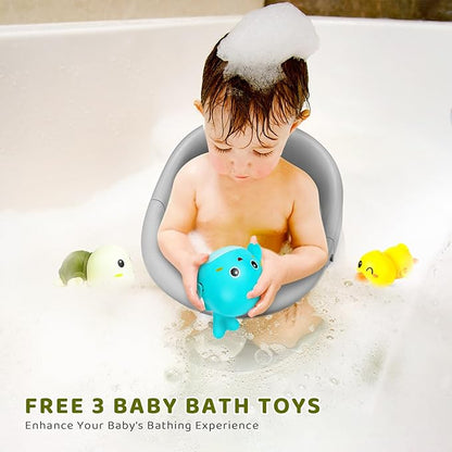 Baby Bath Seat, Infant/Toddler Sit Up Bathtub Seat for 6-12-24 Months, Baby Bath Essentials, Great Shower Gifts for Newborn and New Mothers