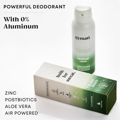 Gymati Fitness Body Deodorant Spray Aluminum Free - Men - Pack of 3