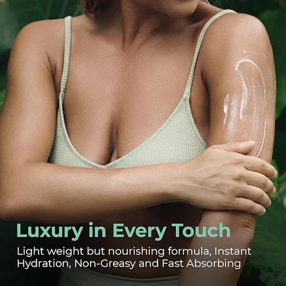 OLIOLI Replenishing Body Lotion 128oz Refill | Moisturizing Body Lotion with Aloe Vera, Coconut Oil, Shea Butter & Vitamin E | Hydrating for Sun, Sea & Pool Recovery