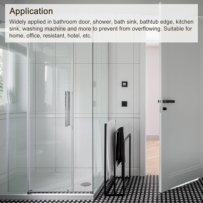 118"x0.8"x0.5" (LxWxH) Collapsible Shower Barrier Stopper - 1 Pack - Good for Bathroom Kitchen - L Shape Water Splash Guard Blocker - Gray