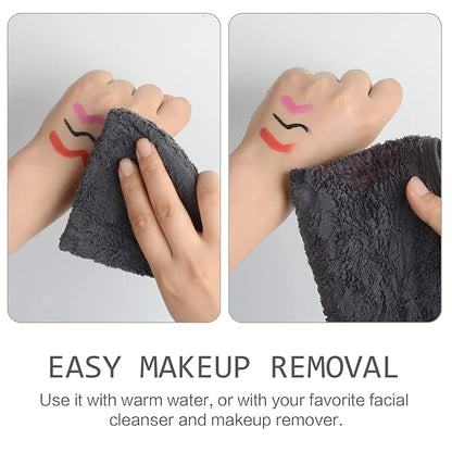 SINLAND Absorbent Coral Velvet Washcloth Ultra Soft Microfiber Face Towels 12 x 12 inch Multi-Purpose Face Cloths for Household and Sport