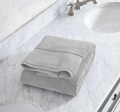Delara 100% Organic Cotton Towels 650 GSM Plush Feather Touch Quick Dry Bath Towel, Pack of 4 GOTS Certified, Oeko-Tex Green Certified, Organic Cotton Bath Towel, 30"X58"