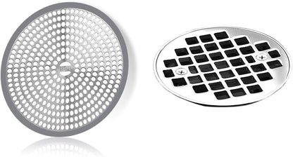 LEKEYE Shower Drain Hair Catcher/Strainer/Stainless Steel and Silicone