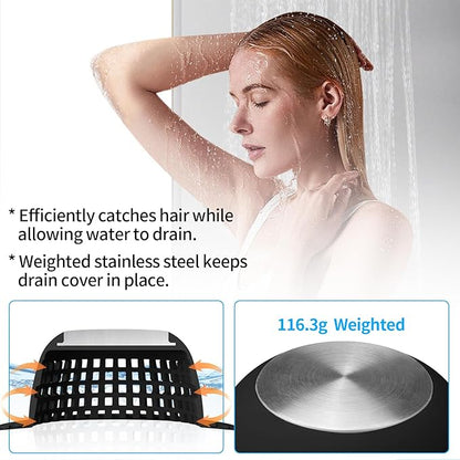 Shower Drain Hair Catcher Bathtub Drain Cover Shower Protector for Pop-Up & Regular Drains