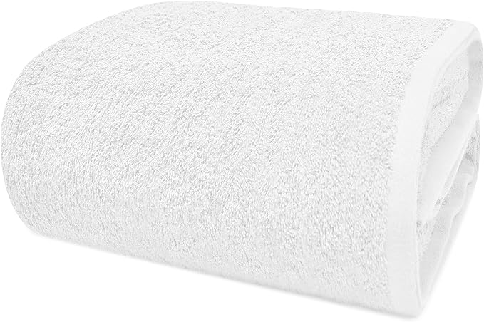 DAN RIVER Pack of 1 Bath Sheet 40x80 Inches, Super Soft Quick Dry Cotton Towels, Luxury Oversized White Bath Towels