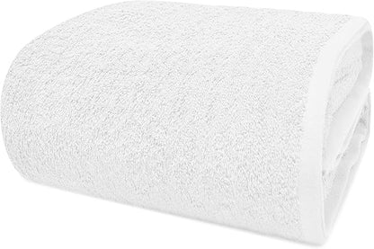 DAN RIVER Pack of 1 Bath Sheet 40x80 Inches, Super Soft Quick Dry Cotton Towels, Luxury Oversized White Bath Towels