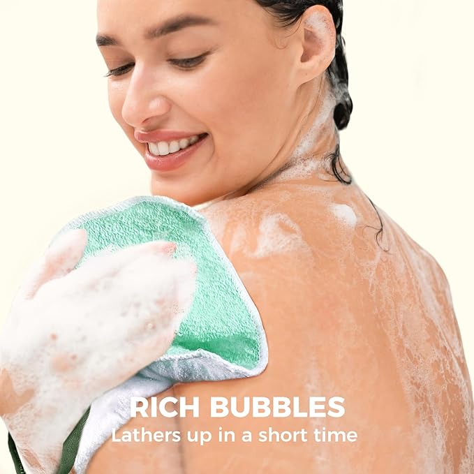 ZOMCHI Wash Cloths for Face and Body, Dual Sided Exfoliating Washcloth, Shower Wash Cloth for Men and Women, 2 Count (Rough and Gentle)