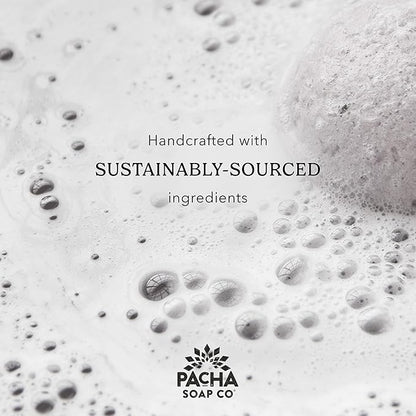 Pacha Soap Co. Bath Bombs - White Blossom & Fig Scent, Handcrafted, Nourishing & Moisturizing Fizzing Bath Frothers with Clean Ingredients, Non-Toxic, Dye and SLS-Free, Made in USA, 3-Pack (5 oz Ea)