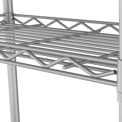 HOMEFORT 5-Tier Wire Shelving 5 Shelves Unit Metal Storage Rack Durable Organizer Perfect for Pantry Closet Kitchen Laundry Organization in Grey,21”Wx14”Dx61”H