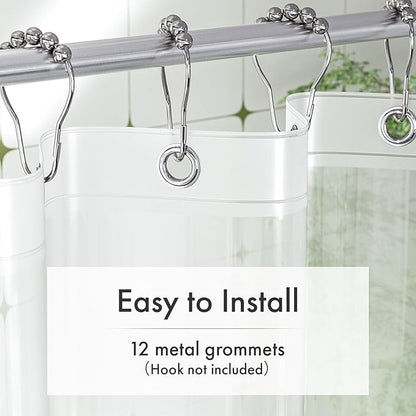 Amazer Frosted Shower Curtain Liner, 72x84 Plastic Shower Liner PEVA Medium Weight Inside Shower Curtain for Bathroom with Rustproof Grommets