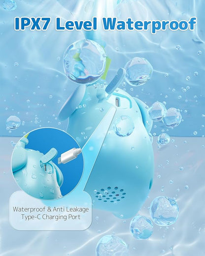 Baby Bath Shower Head with Water Thermometer, 3-in-1 Rechargeable Bath Toys, 3 Exchangable Shower Heads and Soft Silicone Baby Brush, for Newborns, Toddlers in The Tub or Sink - Automatic Ⅱ