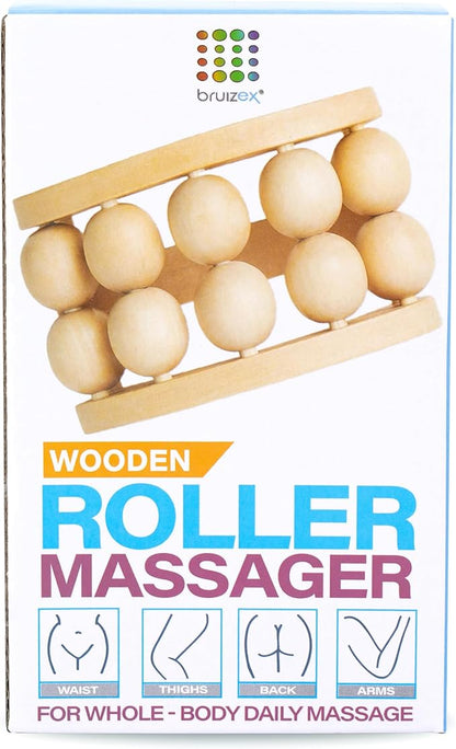 Bruizex Lymphatic Drainage Massager: Cellulite Massage Tool, Massage Roller, Fascia Blaster, Wood Therapy Massage Tools, Lymphatic Drainage Tool, Post Lipo Fibrosis Treatment, Maderoterapia Kit