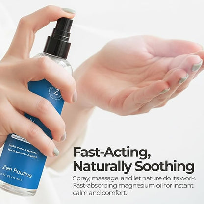 Magnesium Lotion + Magnesium Oil Spray Set | Pure Topical Magnesium for Sleep | Muscle Relief | Leg Cramps & Foot Comfort | Fast-Absorbing | Magnesium Oil on Feet | Non-Itch | Extra Strength Cream