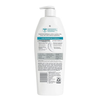 Curel Itch Defense Lotion for Sensitive and Dry Skin, Hand and Body Lotion that Helps Prevent Flare-Ups, Soothes Itchy Skin, Ceramide Moisturizer, Body Care, Bulk, 13 Oz (Pack of 3)