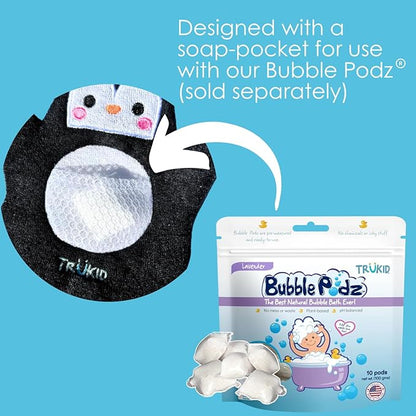 TruKid Strawberry Bubble Podz & BubbleGlove Set – Bubble Bath Pods with 2 Wash Gloves for Kids and Toddlers
