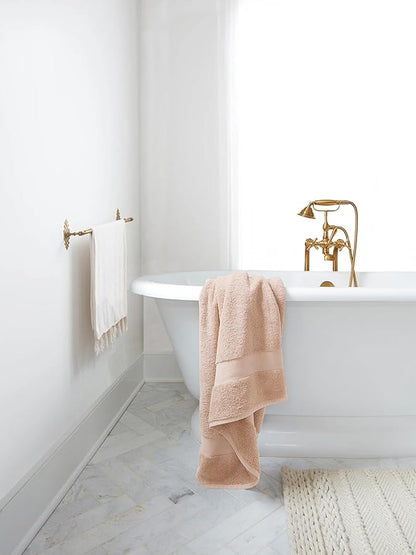 Delara Organic Cotton Luxuriously Plush Bath Sheet Pack of 4 | GOTS & OEKO-TEX Certified | Premium Hotel Quality Towels | Feather Touch Technology|650 GSM Long Staple|Soft, Quick Dry & Ultra-Absorbent