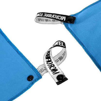 Microfiber Travel Towel, Soft Lightweight Quick Dry Towel, Super Absorbent Compact Travel & Sports & Beach Towels for Camping, Backpack, Gym, Swimming, Yoga, Hiking (M:20"×40" -Blue)