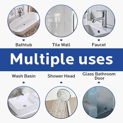 Bathroom Descaler Foam Cleaner for Hard Water Stains - Powerful Foaming Spray for Shower Toilet Sink Tile Cleaning, Limescale Buildup Remover All-Purpose Bathroom Cleaner (10.1 Fl Oz)