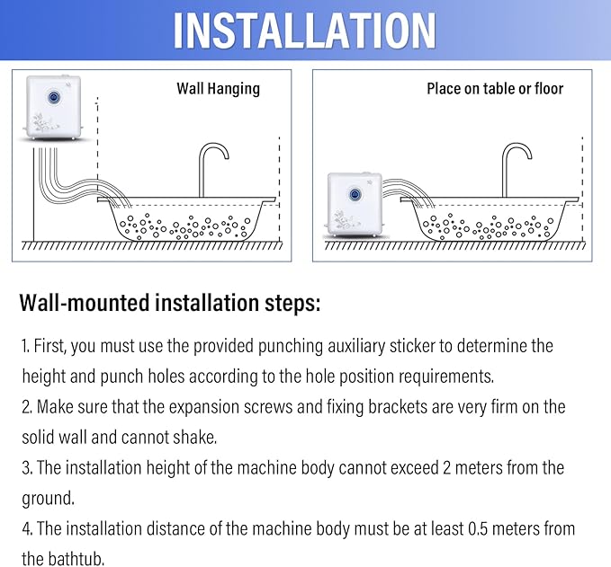 Nano Hydrogen Rich Moisturizing Bubble Bath Machine Above 4000ppd Molecular Hydrogen-Rich Water Bath Spa Bath Machine for Skin Health ﻿