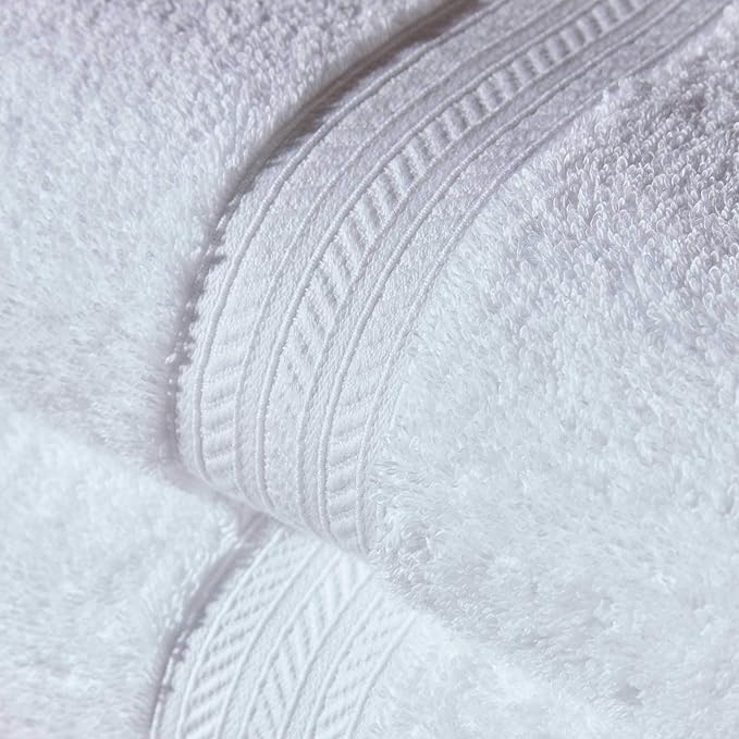 Christy Renaissance 6 Piece Towel Set | White | 100% Egyptian Cotton | Luxuriously Soft and Super Absorbent | 675 GSM | 2 Bath Towels 2 Hand Towels 2 Face Cloths