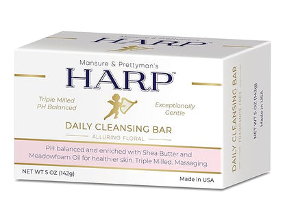 HARP pH-Balanced (5.0-6.0) Body Wash Bar. 100% Syndet. Protects Moisture Barrier For Sensitive, Dry or Irritated skin. + Shea Butter/Borage Oil. Non-Comedogenic. VANILLA LAVENDER FRAGRANCE