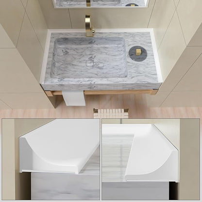 67Inch Collapsible Shower Threshold Water Dam Barrier, Self Adhesive Silicone Waterproof Shower Barrier Water Strip Dam for The Gap Between the Shower Kitchen Countertop Sink and Cooktop