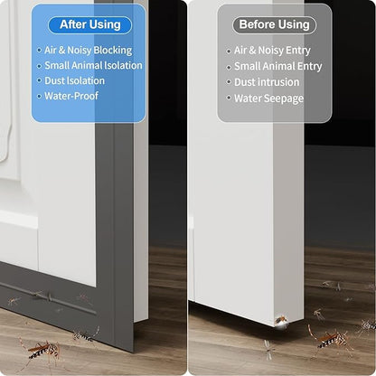 20FT Weather Stripping Door Seal - 2" Silicone Door Draft Seal Tape for Gaps Under Door Weatherstripping Sweep Stopper for Bottom of Shower Door/Sliding Glass Door