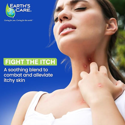Earth's Care Anti Itch Lotion with Menthol and Camphor - Steroid Free - Soothes Sunburn, Dry and Itchy Skin, and Minor Skin Irritation, FL. 8 OZ
