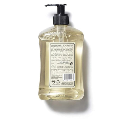 A LA MAISON French Liquid Hand Soap, Almond - Natural Hand Wash Made with Essential Oils - Biodegradable, Plant-Based, Vegan, Cruelty-Free, Alcohol & Paraben Free (16.9 oz, 6 Pack)