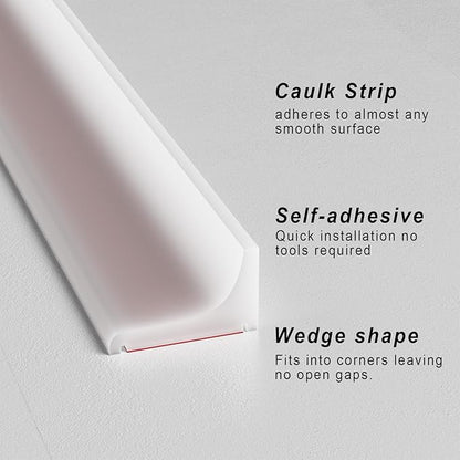 Shower Threshold Water Dam - Walk in Shower Water Guard, Shower Door Bottom Seal Water Barrier, Kitchen Bathroom Sink Splash Guard (39inch)