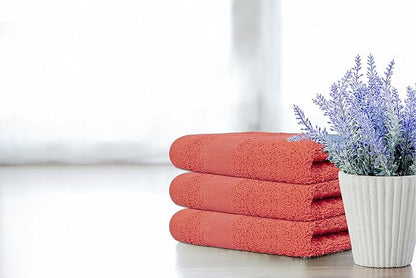 Softolle 100% Cotton Washcloths 24 Pack (12x12 Inches) Soft, Highly Absorbent Washcloth, Face Towels, Wash Cloths for Face, Ring Spun, Bulk Pack (Coral)