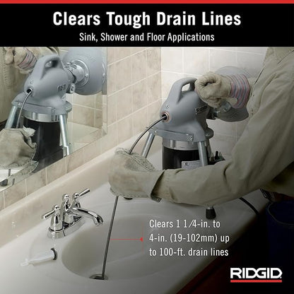 RIDGID 58920 Model K-50 Sectional Drain Cleaning Machine with 1/6 Horsepower Motor