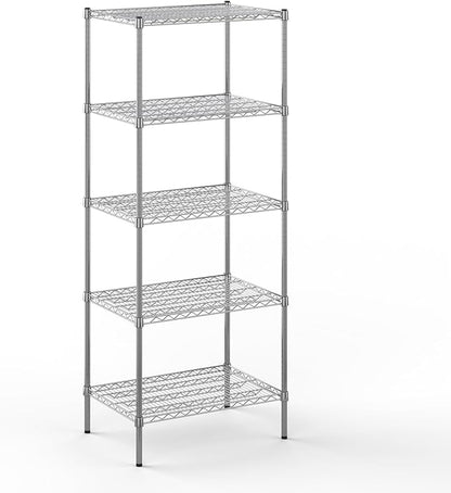 21" Deep x 30" Wide x 74" Height Wire Shelving Kit | 5-Tier | NSF Commercial Storage Rack Unit