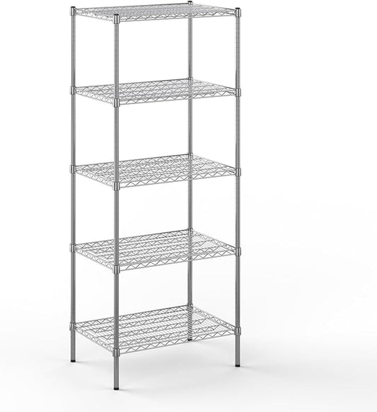 21" Deep x 30" Wide x 74" Height Wire Shelving Kit | 5-Tier | NSF Commercial Storage Rack Unit