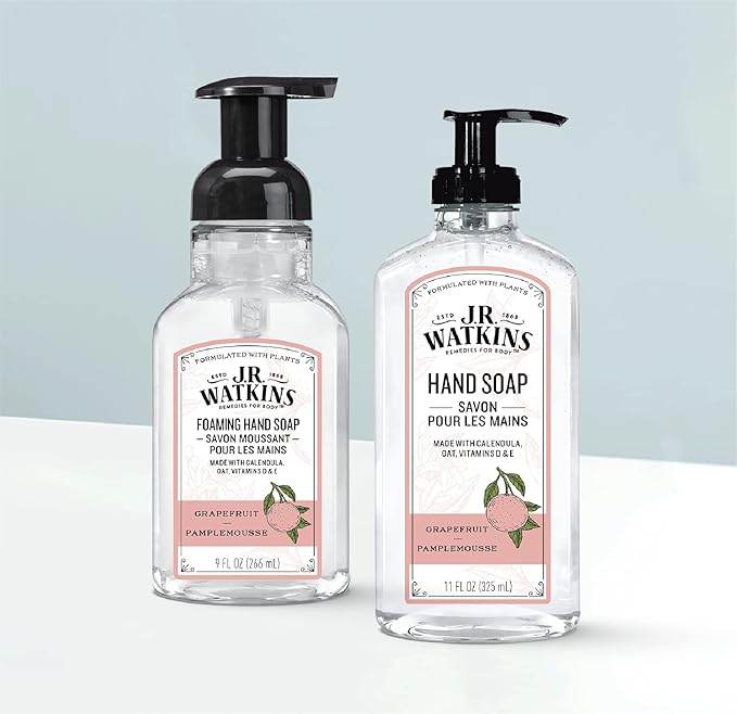 J.R. Watkins Gel Hand Soap, 3 Pack of 11 Fl Oz, Grapefruit