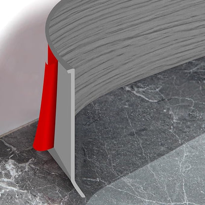 Flexible Baseboard Molding Trim 4 Inch Self-Adhesive Vinyl Wall Base Peel and Stick Cove Base Rubber Wall Baseboard Moulding Trim (20Ft, Light Gray Wood Grain)