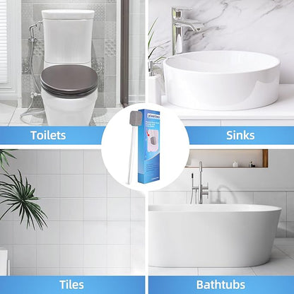 Pumice Stone Toilet Cleaner with Long Handle Pumice Stone Toilet Bowl Cleaner Rust and Grease Stain Clean Suitable for Toilets Bathroom Sink,BBQ 2Handle and 10Pumices Stones(Gray)