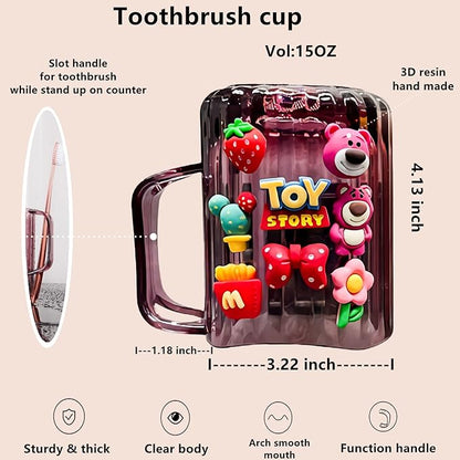 Automatic Toothpaste Dispenser & Toothpaste Holders and Wall Mounted Cup 3 Piece in a Set, is Wall Mounted for Bathroom,Toothpaste Squeezer for Kids & Family Shower by Mr. Thumbs(Pink Set)